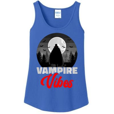 Spooky Happy Halloween Horror Creepy Halloween Costume Vampire Vibes Ladies Essential Tank