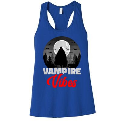 Spooky Happy Halloween Horror Creepy Halloween Costume Vampire Vibes Women's Racerback Tank