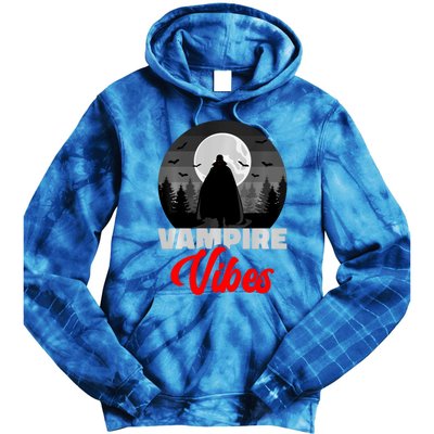 Spooky Happy Halloween Horror Creepy Halloween Costume Vampire Vibes Tie Dye Hoodie