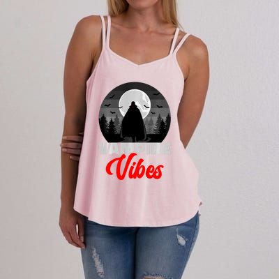 Spooky Happy Halloween Horror Creepy Halloween Costume Vampire Vibes Women's Strappy Tank