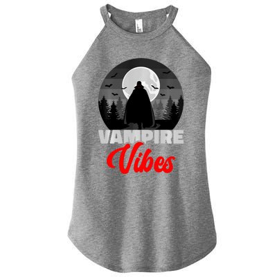 Spooky Happy Halloween Horror Creepy Halloween Costume Vampire Vibes Women's Perfect Tri Rocker Tank