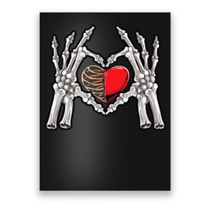 Skeleton Hand Heart Sign Bones Costume Love Skull Tapestry Poster