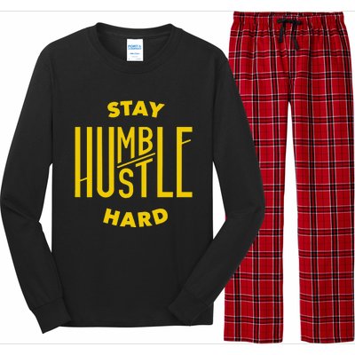 Stay Humble Hustle Hard Long Sleeve Pajama Set