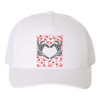 Skeleton Hand Heart Valentines Day Funny Bones Love Yupoong Adult 5-Panel Trucker Hat