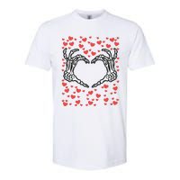 Skeleton Hand Heart Valentines Day Funny Bones Love Softstyle CVC T-Shirt