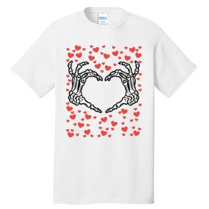 Skeleton Hand Heart Valentines Day Funny Bones Love Tall T-Shirt