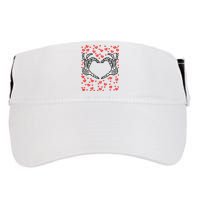 Skeleton Hand Heart Valentines Day Funny Bones Love Adult Drive Performance Visor