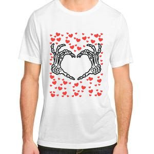 Skeleton Hand Heart Valentines Day Funny Bones Love Adult ChromaSoft Performance T-Shirt