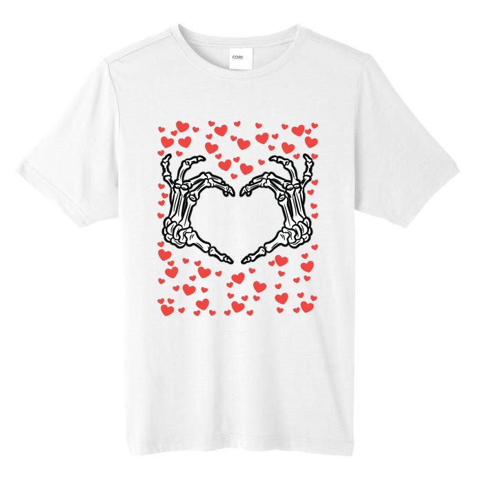 Skeleton Hand Heart Valentines Day Funny Bones Love Tall Fusion ChromaSoft Performance T-Shirt