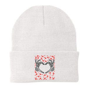 Skeleton Hand Heart Valentines Day Funny Bones Love Knit Cap Winter Beanie