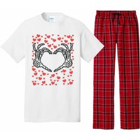 Skeleton Hand Heart Valentines Day Funny Bones Love Pajama Set