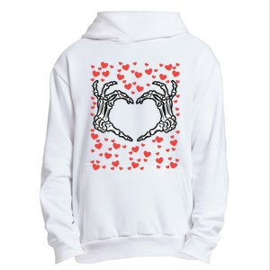 Skeleton Hand Heart Valentines Day Funny Bones Love Urban Pullover Hoodie