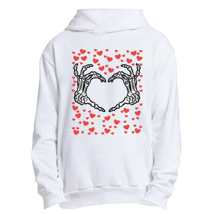 Skeleton Hand Heart Valentines Day Funny Bones Love Urban Pullover Hoodie