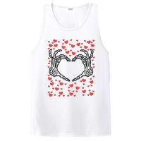 Skeleton Hand Heart Valentines Day Funny Bones Love PosiCharge Competitor Tank