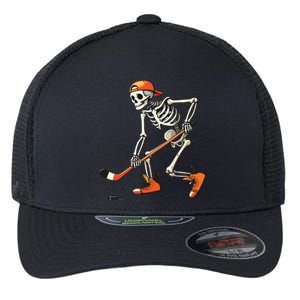 Skeleton Hockey Halloween Costume Sport Flexfit Unipanel Trucker Cap