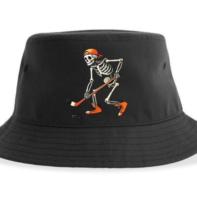 Skeleton Hockey Halloween Costume Sport Sustainable Bucket Hat