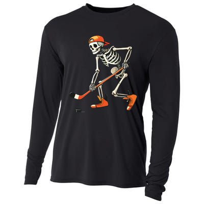 Skeleton Hockey Halloween Costume Sport Cooling Performance Long Sleeve Crew