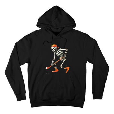 Skeleton Hockey Halloween Costume Sport Tall Hoodie