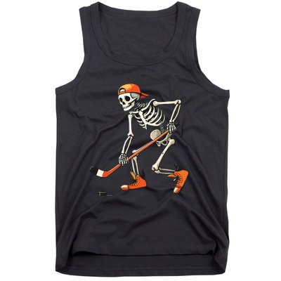 Skeleton Hockey Halloween Costume Sport Tank Top