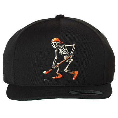 Skeleton Hockey Halloween Costume Sport Wool Snapback Cap