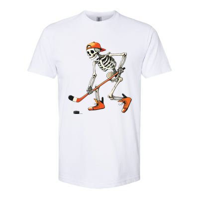 Skeleton Hockey Halloween Costume Sport Softstyle CVC T-Shirt