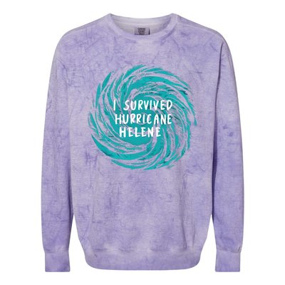 Survived Hurricane Helene 2024 Florida Colorblast Crewneck Sweatshirt