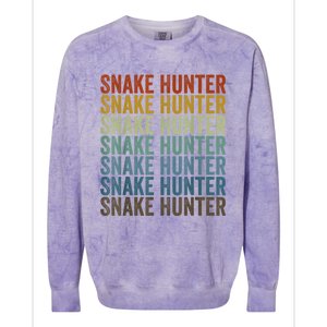 Snake Hunter Hunting Reptile Colorblast Crewneck Sweatshirt