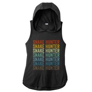 Snake Hunter Hunting Reptile Ladies PosiCharge Tri-Blend Wicking Draft Hoodie Tank