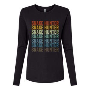 Snake Hunter Hunting Reptile Womens Cotton Relaxed Long Sleeve T-Shirt