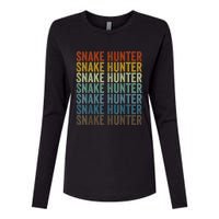 Snake Hunter Hunting Reptile Womens Cotton Relaxed Long Sleeve T-Shirt