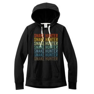 Snake Hunter Hunting Reptile Women's Fleece Hoodie