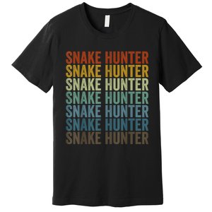 Snake Hunter Hunting Reptile Premium T-Shirt