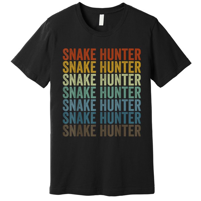 Snake Hunter Hunting Reptile Premium T-Shirt