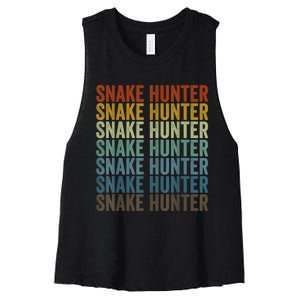 Snake Hunter Hunting Reptile Women's Racerback Cropped Tank