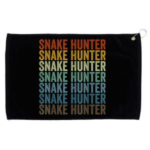 Snake Hunter Hunting Reptile Grommeted Golf Towel