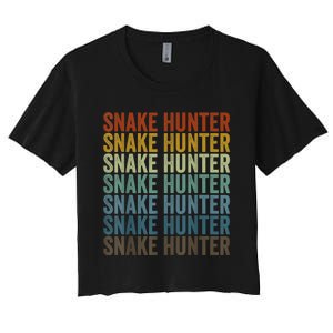 Snake Hunter Hunting Reptile Women's Crop Top Tee