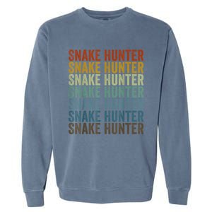 Snake Hunter Hunting Reptile Garment-Dyed Sweatshirt