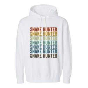 Snake Hunter Hunting Reptile Garment-Dyed Fleece Hoodie