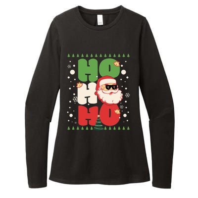 Santa HO HO HO Christmas Funny Santa  Womens CVC Long Sleeve Shirt