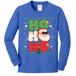 Santa HO HO HO Christmas Funny Santa  Kids Long Sleeve Shirt