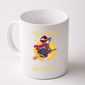 Scary Halloween Heart Design Broom Witches Be Crazy Gift Coffee Mug