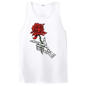 Skeleton Hand Holding A Red Rose PosiCharge Competitor Tank