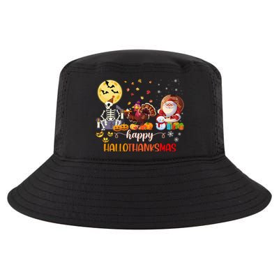 Skeleton Happy Hallothanksmas Halloween Thanksgiving Xmas Meaningful Gift Cool Comfort Performance Bucket Hat