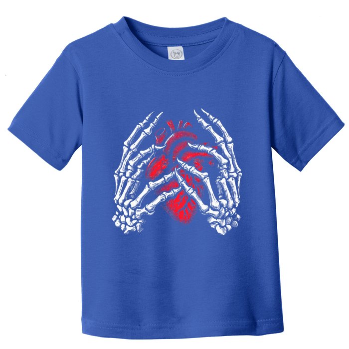 Skeleton Hands Holding Heart Halloween Costume Toddler T-Shirt