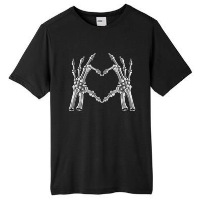 Skeleton Hand Heart Sign Bones Halloween Costume Gift Tall Fusion ChromaSoft Performance T-Shirt