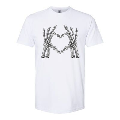 Skeleton Hand Heart Sign Bones Halloween Costume Gift Softstyle CVC T-Shirt