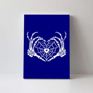 Skeleton Hand Heart Spiderweb Halloween Cobweb Party Costume Gift Canvas