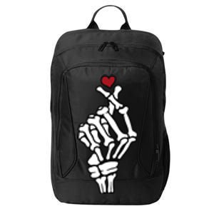 Skeleton Hand Heart Lovers Saranghae Korean Heart Pocket Cool Gift City Backpack