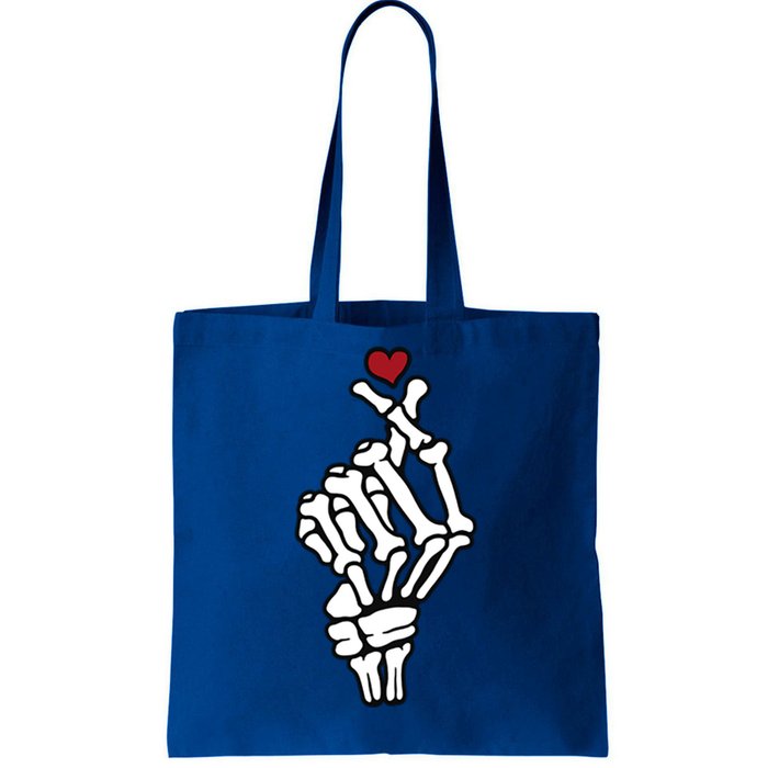 Skeleton Hand Heart Lovers Saranghae Korean Heart Pocket Cool Gift Tote Bag