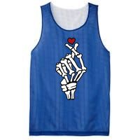 Skeleton Hand Heart Lovers Saranghae Korean Heart Pocket Cool Gift Mesh Reversible Basketball Jersey Tank